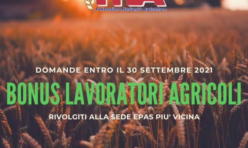 Indennità lavoratori agricoli 2021