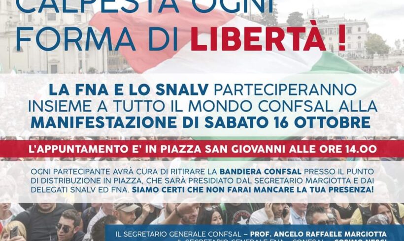 Manifestazione Roma 16 ottobre