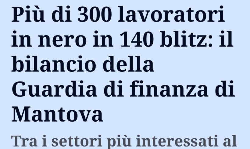GDF Mantova, dati lavoro nero GDF Mantova, dati lavoro nero