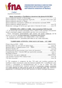 thumbnail of Tariffario 2024